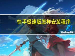 快手极速版怎样安装程序
