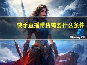 快手直播带货需要什么条件