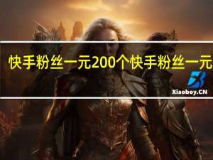 快手粉丝一元200个 快手粉丝一元几个(快手粉丝如何快速增长)