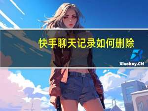 快手聊天记录如何删除（快手聊天记录如何删除）