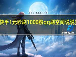 快手1元秒刷1000粉qq刷空间说说赞网址