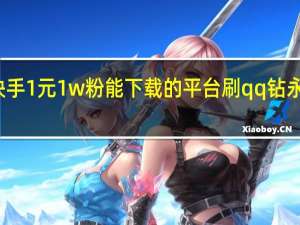 快手1元1w粉能下载的平台刷qq钻永久点亮