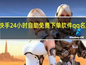 快手24小时自助免费下单软件qq名刷赞网