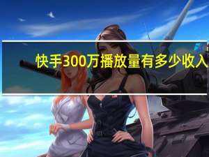 快手300万播放量有多少收入 - ks代网业务自助下单平台