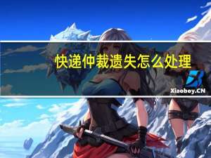 快递仲裁遗失怎么处理