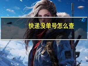 快递没单号怎么查