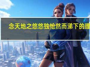 念天地之悠悠 独怆然而涕下的理解