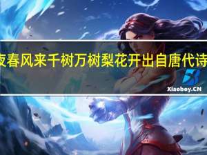忽如一夜春风来千树万树梨花开出自唐代诗人什么的什么