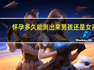怀孕多久能测出来男孩还是女孩（怀孕多久能测出来男孩女孩）