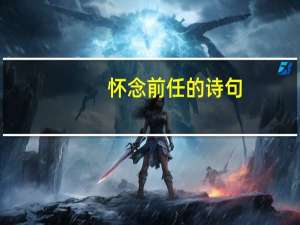 怀念前任的诗句