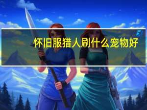 怀旧服猎人刷什么宠物好