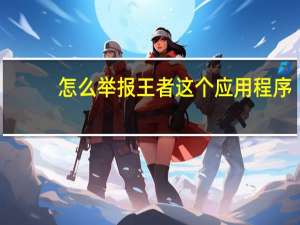 怎么举报王者这个应用程序