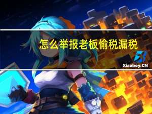 怎么举报老板偷税漏税