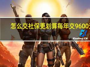 怎么交社保更划算　每年交9600元，15年后能领多少养老金