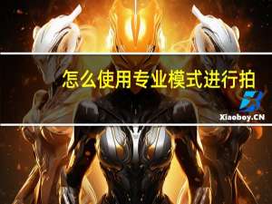 怎么使用专业模式进行拍