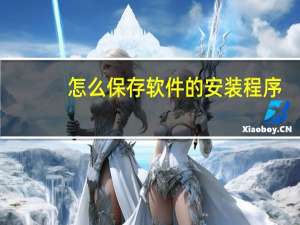 怎么保存软件的安装程序