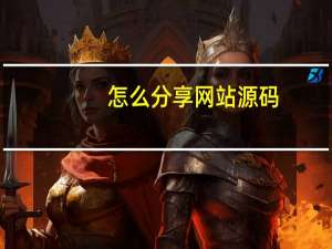 怎么分享网站源码