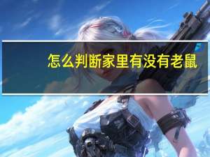 怎么判断家里有没有老鼠
