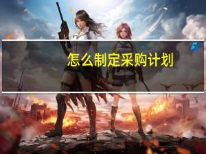 怎么制定采购计划