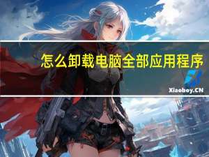 怎么卸载电脑全部应用程序