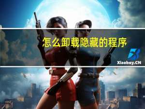 怎么卸载隐藏的程序