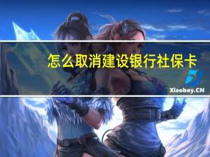 怎么取消建设银行社保卡