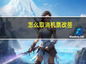 怎么取消机票改签