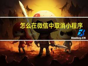 怎么在微信中取消小程序