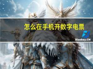 怎么在手机开数字电票