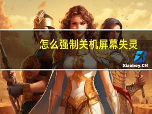 怎么强制关机屏幕失灵