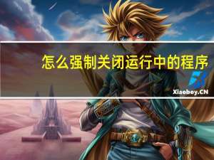 怎么强制关闭运行中的程序