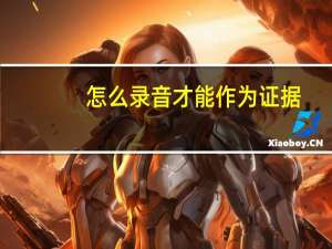 怎么录音才能作为证据