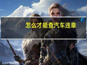怎么才能查汽车违章