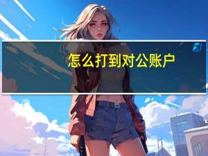 怎么打到对公账户