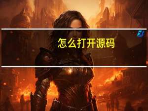 怎么打开源码