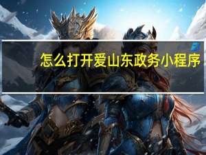 怎么打开爱山东政务小程序