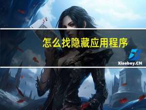 怎么找隐藏应用程序