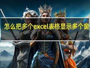 怎么把多个excel表格显示多个窗口里（怎么把多个excel表格显示多个窗口）