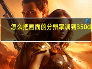 怎么把画面的分辨率调到350dpi？