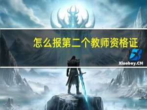 怎么报第二个教师资格证