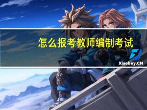 怎么报考教师编制考试