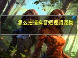 怎么拍摄抖音短视频宠物