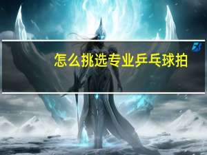 怎么挑选专业乒乓球拍