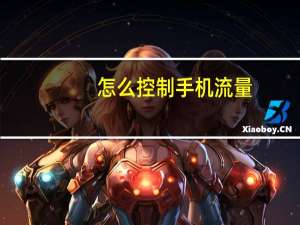 怎么控制手机流量（手机如何能控制住流量）