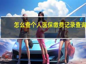 怎么查个人医保缴费记录查询