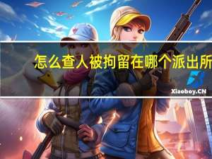 怎么查人被拘留在哪个派出所