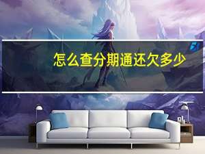 怎么查分期通还欠多少