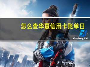 怎么查华夏信用卡账单日（华夏银行的信用卡申请进度如何查询）
