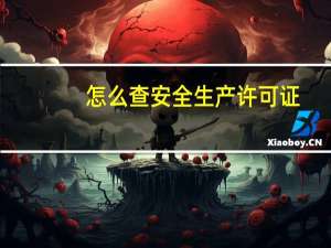 怎么查安全生产许可证