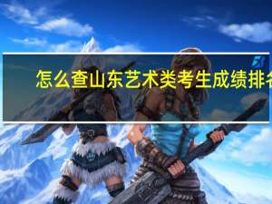 怎么查山东艺术类考生成绩排名
